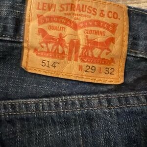 Levi's 514 Woman’s 29/32 Blue Jeans Lightly  Distressed